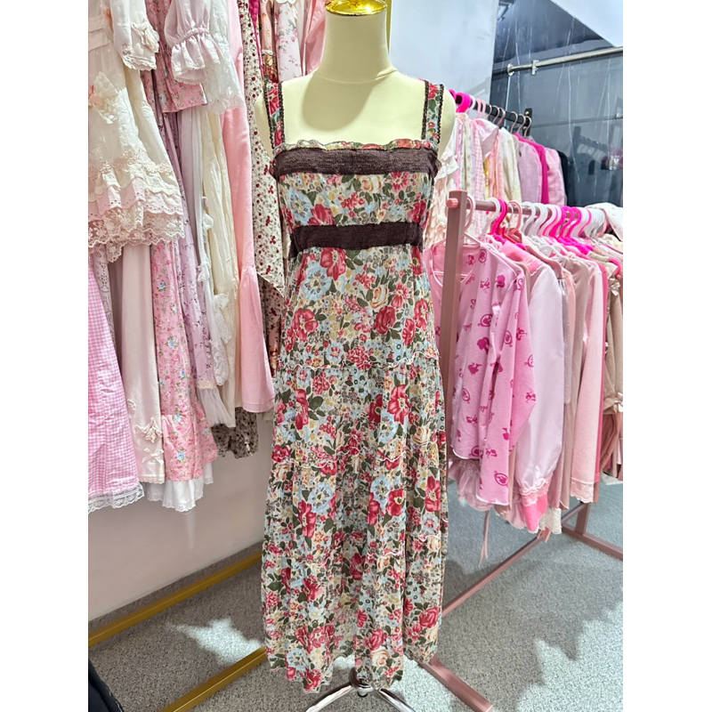 PRELOV Women’s Dress JUMBLE Authentic Kyoto Japan Flowers Sleeveless