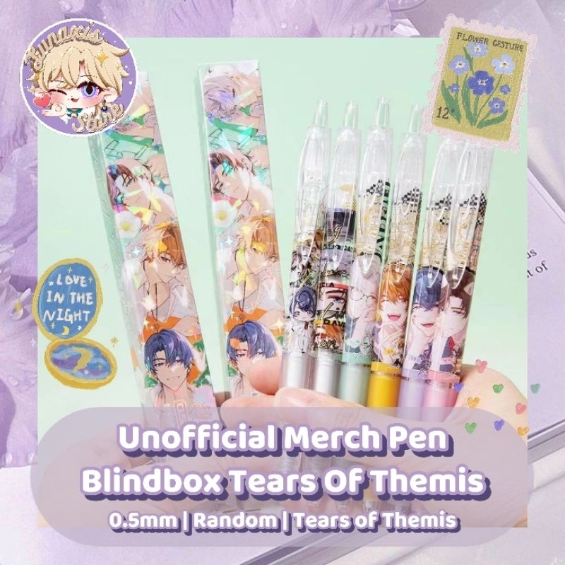 

(RANDOM/UNOFFICIAL) Blind Box Unofficial Merch Pen Pulpen 0,5mm Premium Tears of Themis Mystery Box Anime Cartoon Game