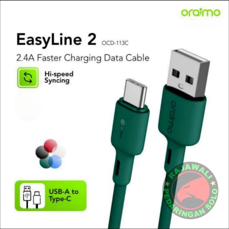Kabe Datal Charger Oraimo Easyline 2 OCD-113M 113C Micro USB Type C