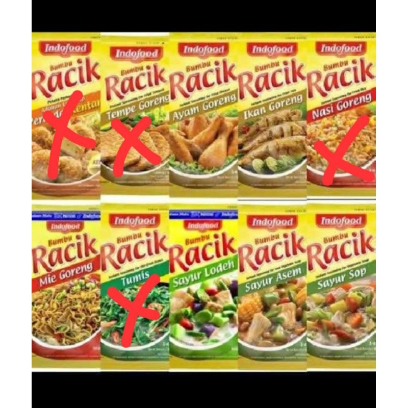 

Bumbu racik indofood serenteng isi 10pc