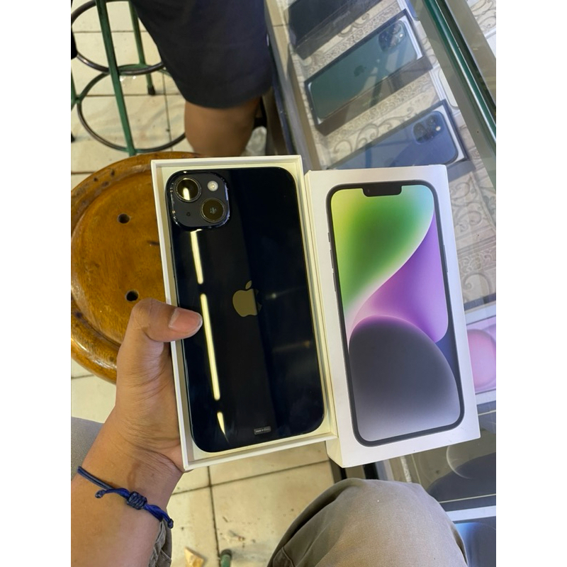 Iphone 14 plus 128 gb Ibox Fulset Ori Second Like New