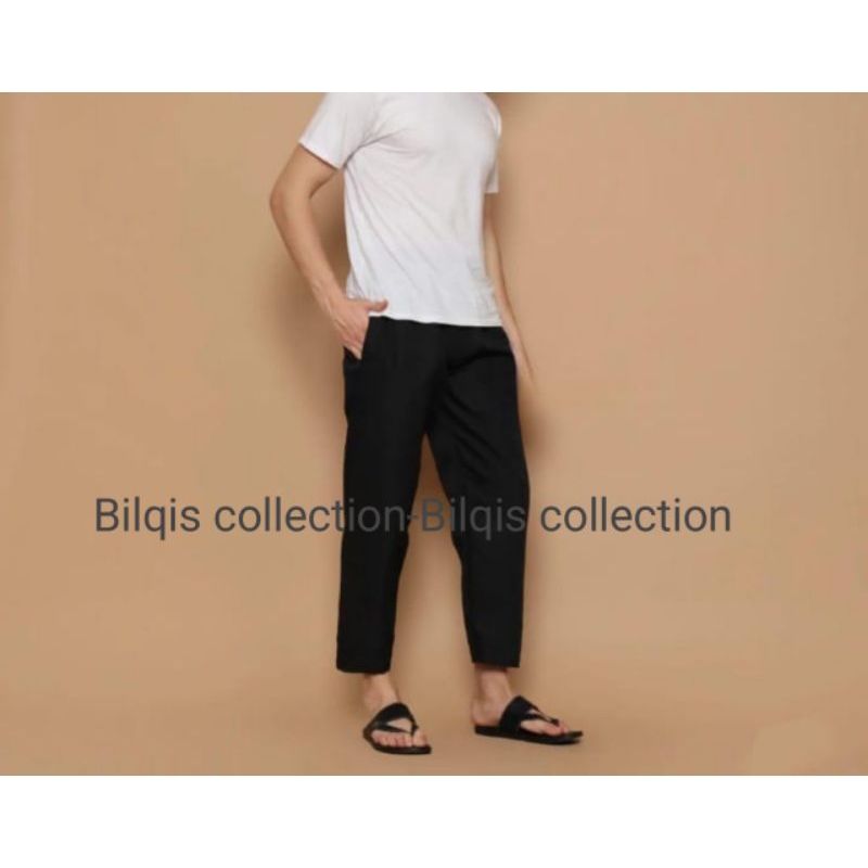 Celana Sirwal Peria Polos Putih&Hitam Polos Umroh Haji