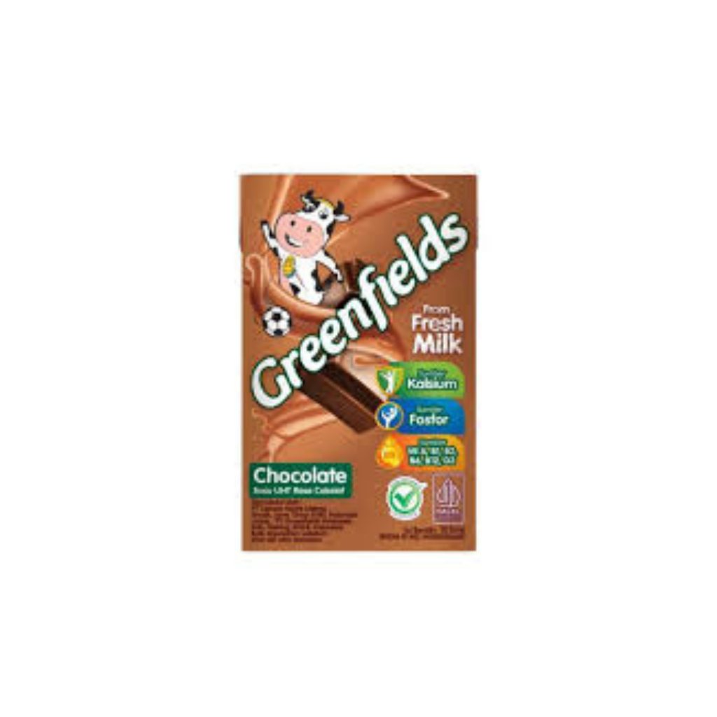 [1 DUS ISI 40] GREENFIELDS DIAMOND SUSU UHT MILK COKLAT FULL CREAM 125ml/105ml x 40