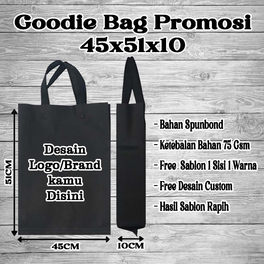 

Goodie Bag Promosi 45x51x10 | Tas Promosi 45x51x10 Tas Promosi Sablon Custom