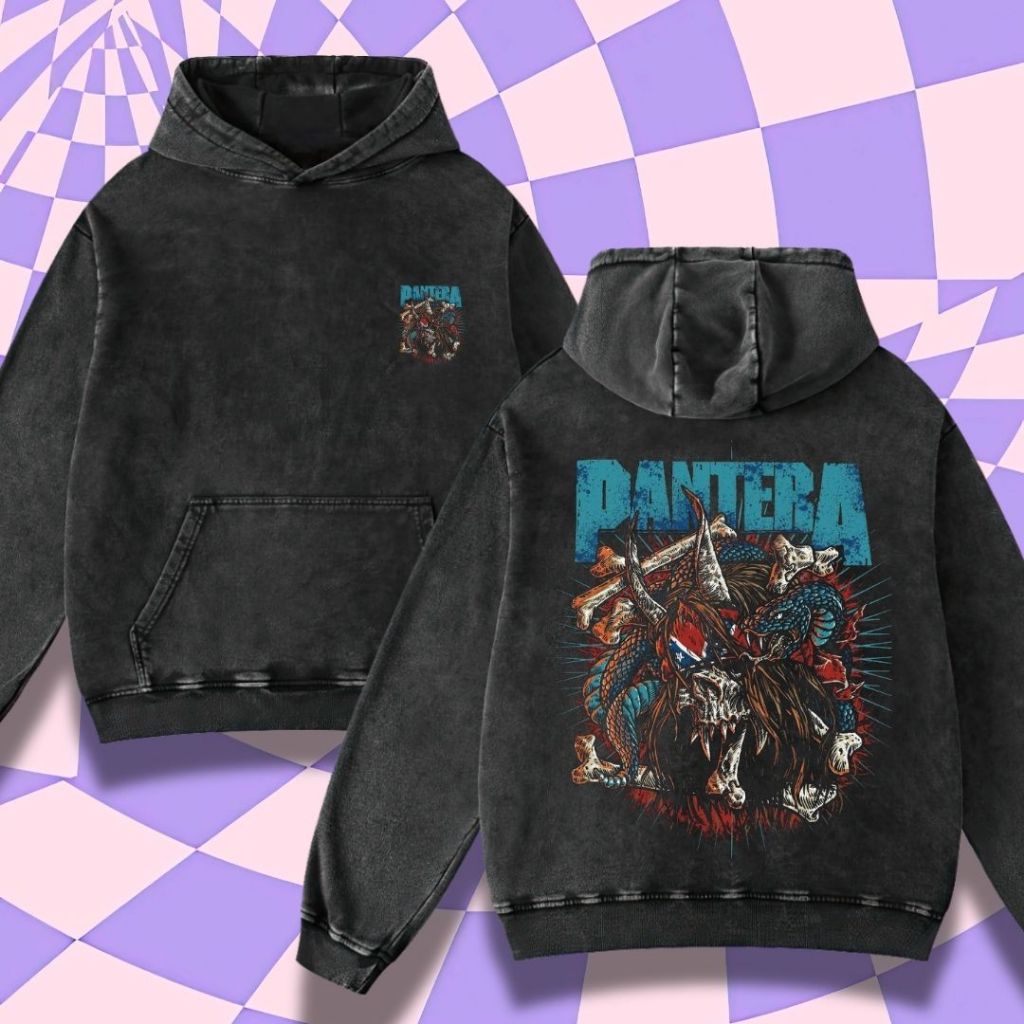 Purple Haze "Pantera" Stone Wash Hoodie | Washing | Jaket | Hoodie Band