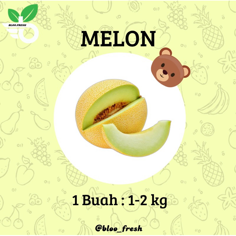 

Buah Melon Madu (Harga Per Buah) - Bloo Fresh - Melon (1 Buah/1.8-2 kg)