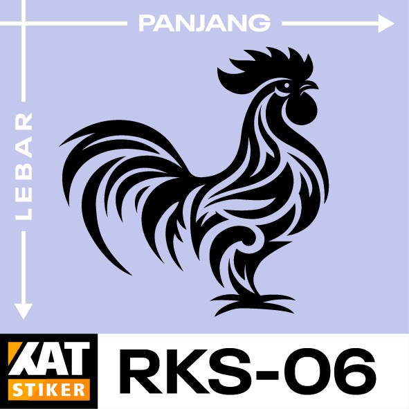 RKS 06 : Fresh Sticker Cutting Ayam Jago Chicken Broiler Tato Tatto Emblem Logo list Variasi Backdoo
