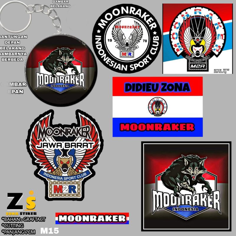 

gantungan dan stiker moonraker 7pcs m15