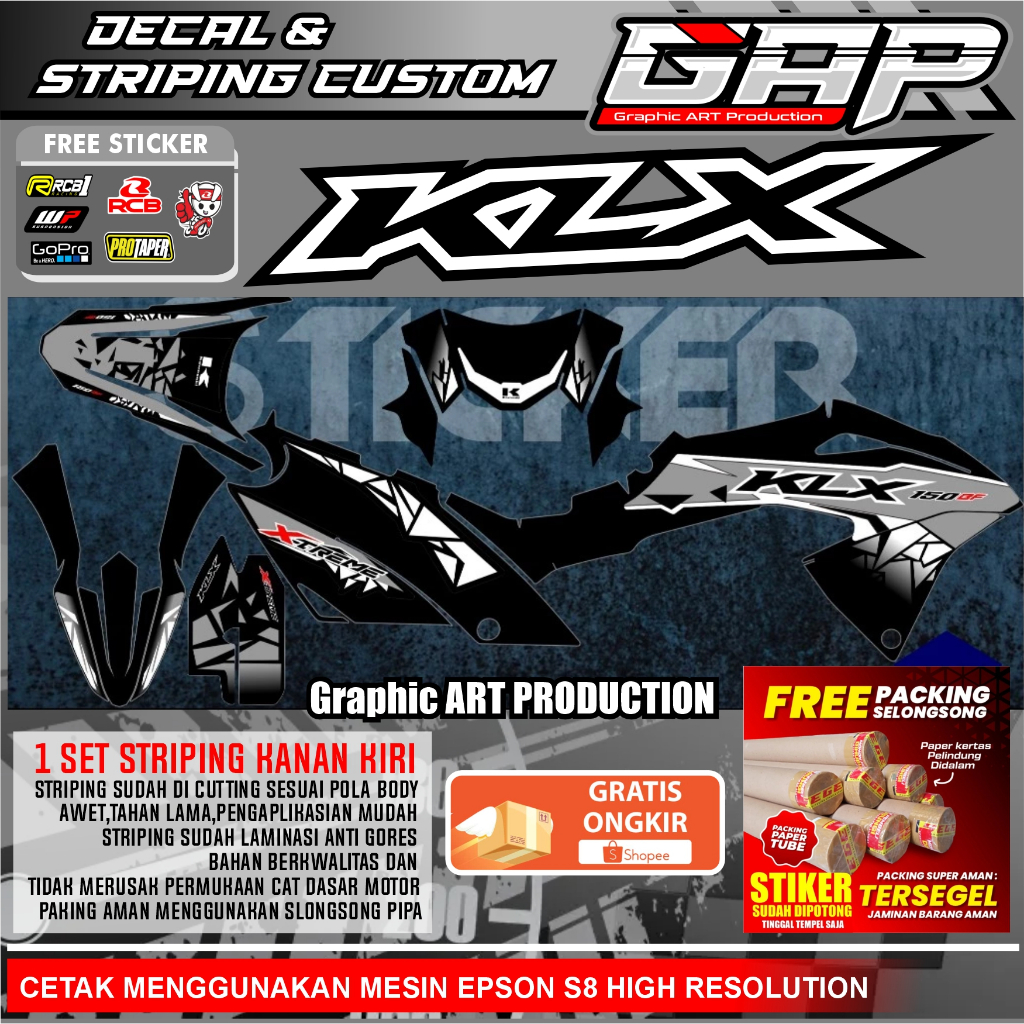 Striping Kawasaki KLX BF Extreme Copy Original