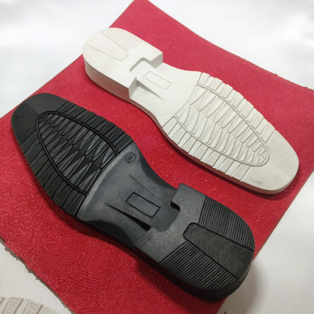 Sol Sepatu Outsole Pantofel PDH Perawat POLRI TNI Hitam Putih Size 38-46 - TPR Alto Champion 7070