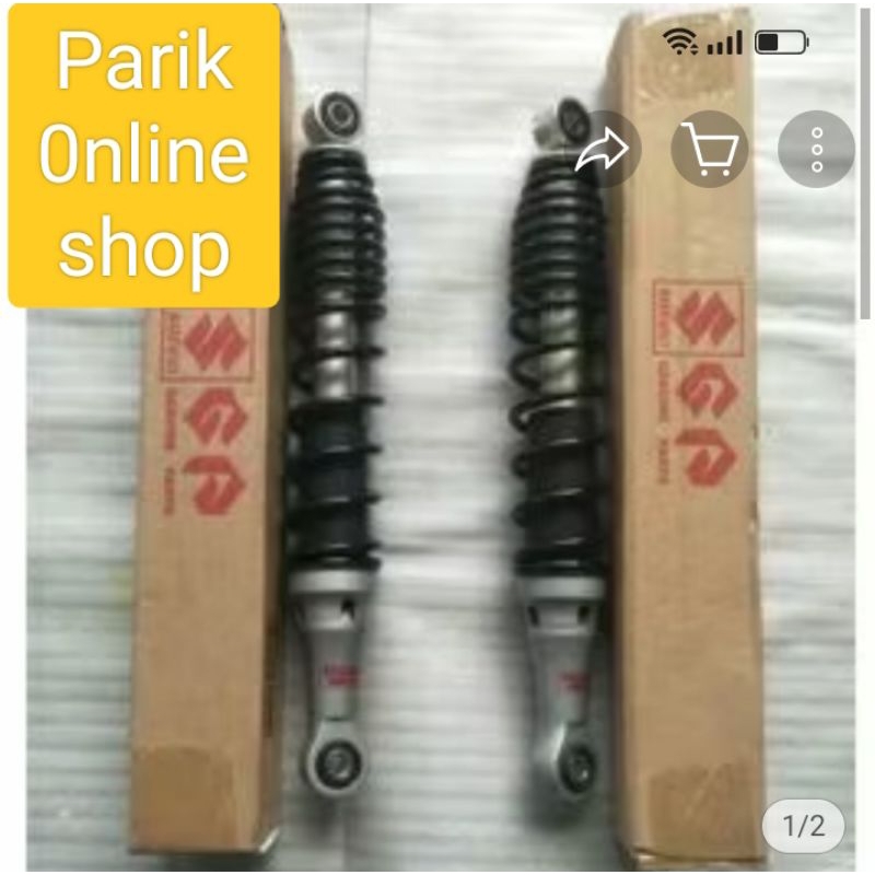 Shock Sokbreker Belakang Sepasang Warna Hitam Suzuki Axelo 125