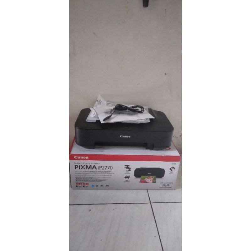 PRINTER CANON PIXMA IP2770 NORMAL  LENGKAP + CD DRIVER KITAP PANDUAN+ DUS + KABEL POWER DAN USB [ HA