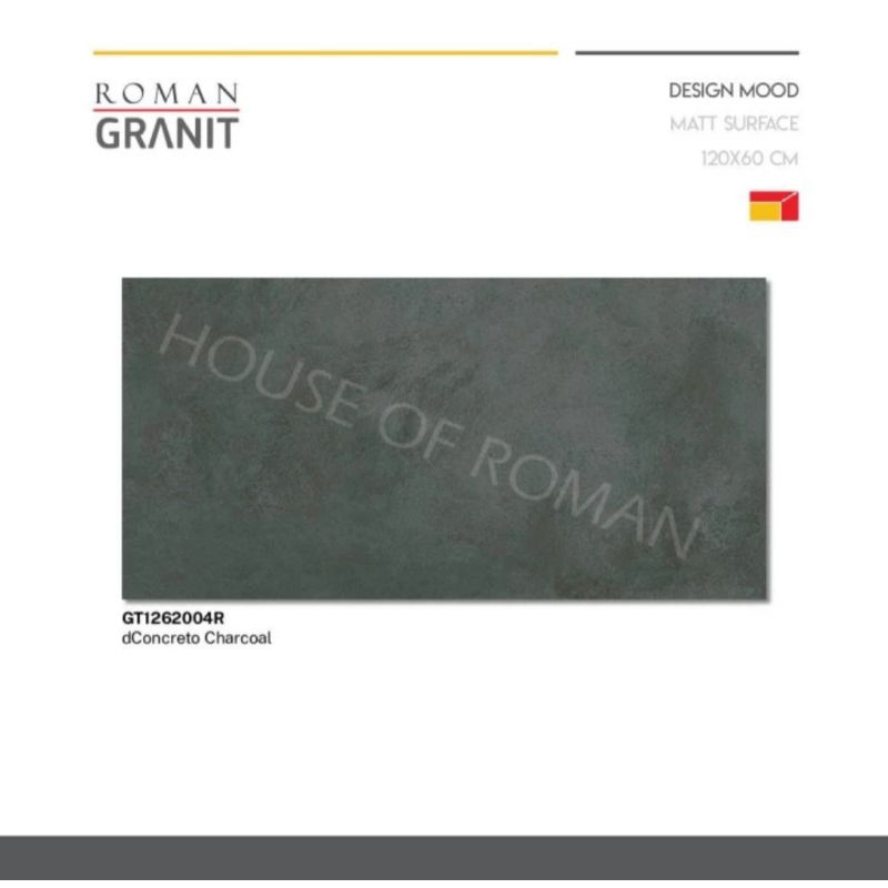 Roman Granit GT1262004R dConcreto Charcoal 120x60 roman granit abu abu granir motif semen ekspose