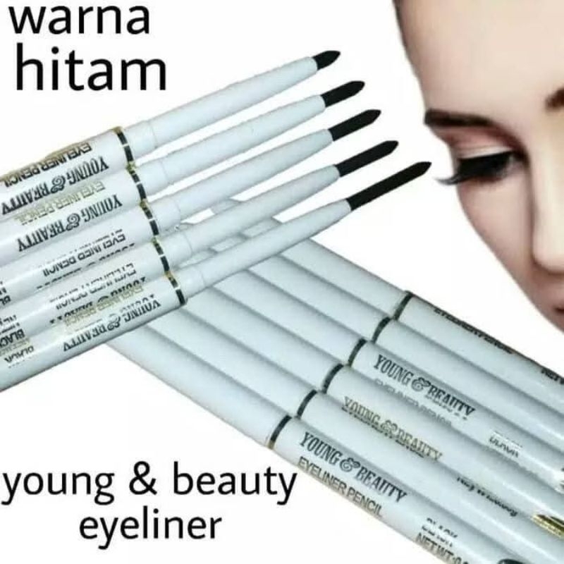 pensil alis makeover isi 12 eyeliner waterproof