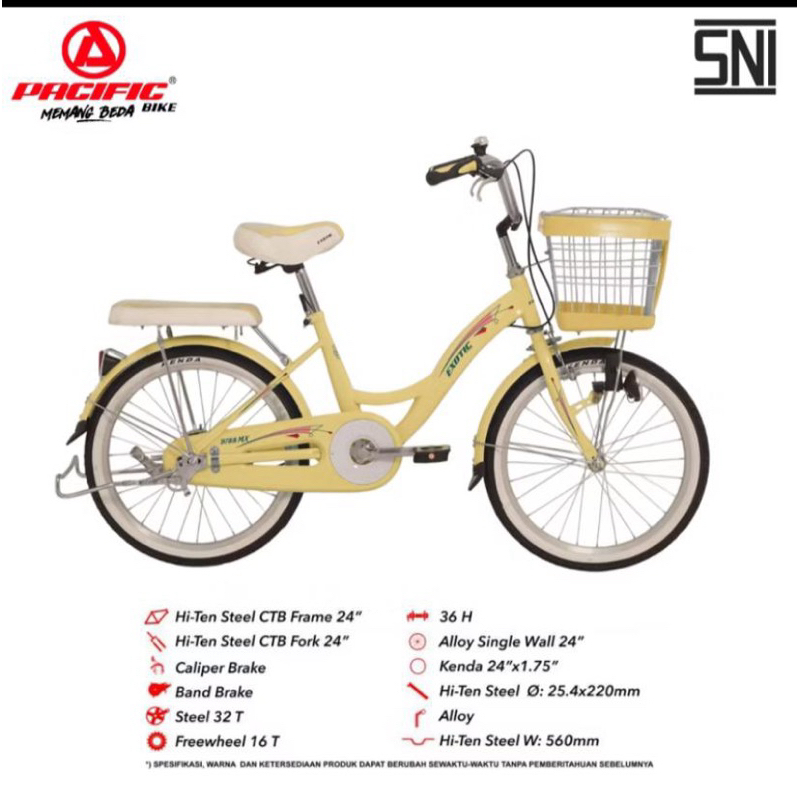 Sepeda Anak Exotic 24 Inch CTB 9788 MX + Keranjang