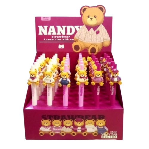 

SOFUN BALLPOINT CLICK GEL ZF3303-1 / Bolpen Pulpen Pena Gel Cetek Fancy Karakter Motif Bear Beruang