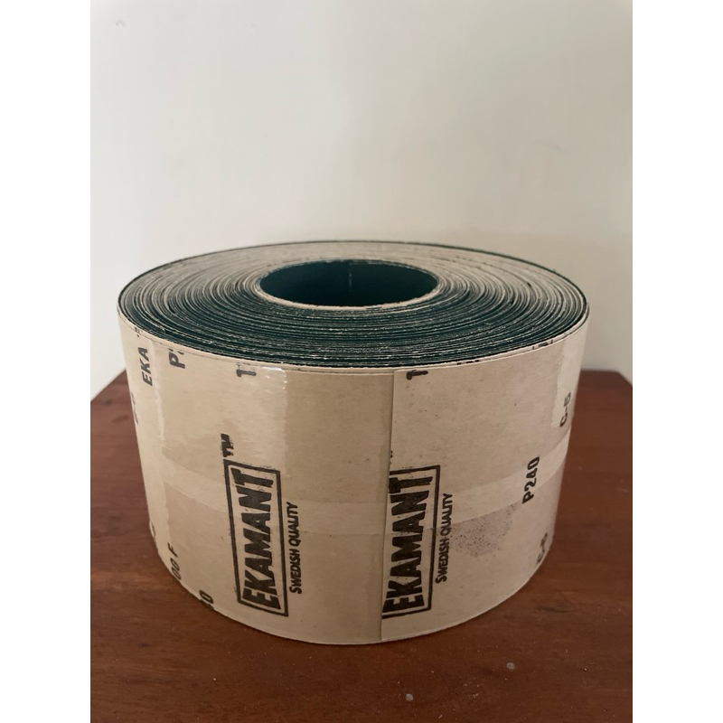 Amplas Roll Ekamant D-7 EKA 1000F Grit 240 – Lebar 10cm x 50m | Amplas Halus Kuat untuk Kayu, Veneer