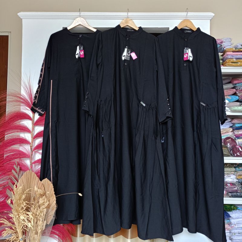 Gamis Abaya Hitam LESSY DRESS ORIGINAL BY ANNASHIHAH