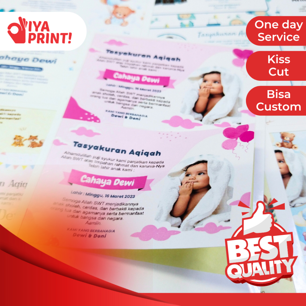 

Tasyakuran Aqiqah/ Stiker Aqiqah / Stiker Tasyakuran Kelahiran