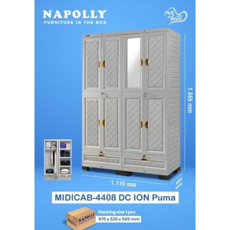 Lemari plastik Napoly midicab