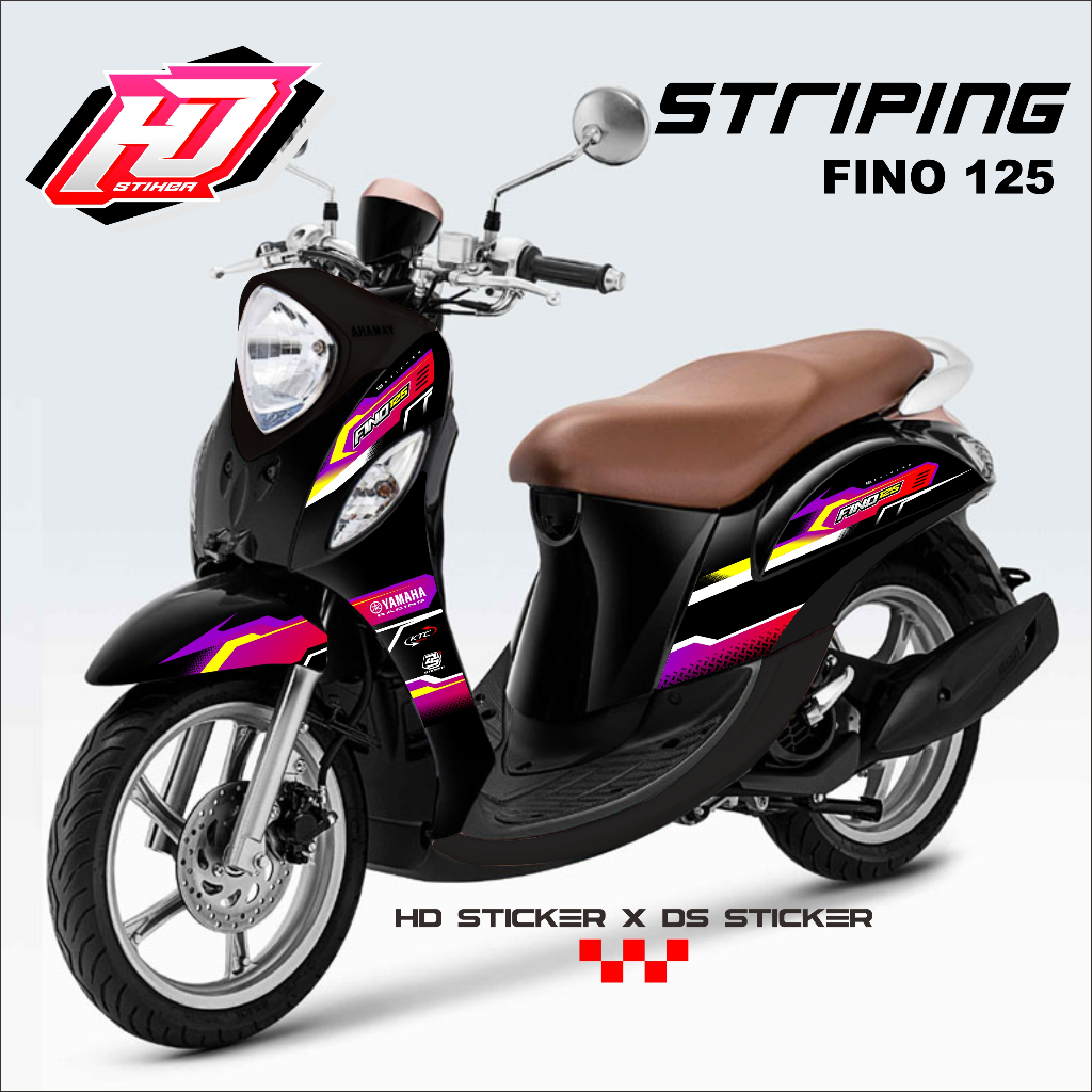 Striping Stiker Fino 125 List Variasi Sticker Motor yamaha Fino Grande Premium HD010 HD STIKER