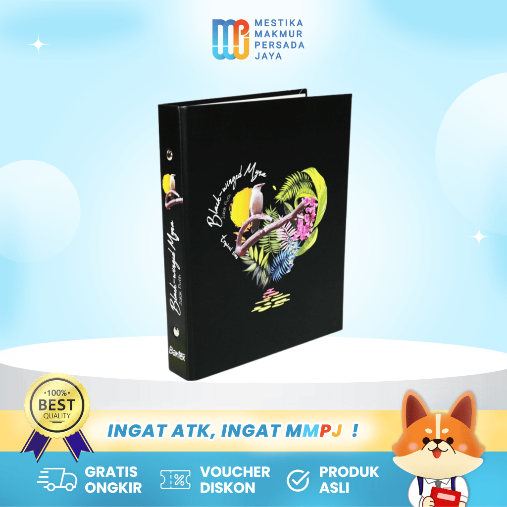 

Bantex Binder Kuliah A5 B5 Limited Edition Burung Jalak Hitam 1328-39