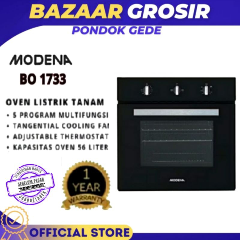 MODENA BUILT IN ELECTRIC OVEN BO 1733 / BO1733 / BO-1733