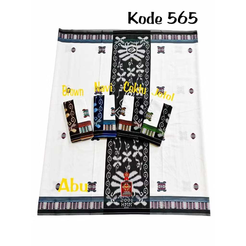 PROMO SARUNG HMM MOTIF PUTIH Sarung Samarinda HMM Putih MOTIF TERBARU 2024