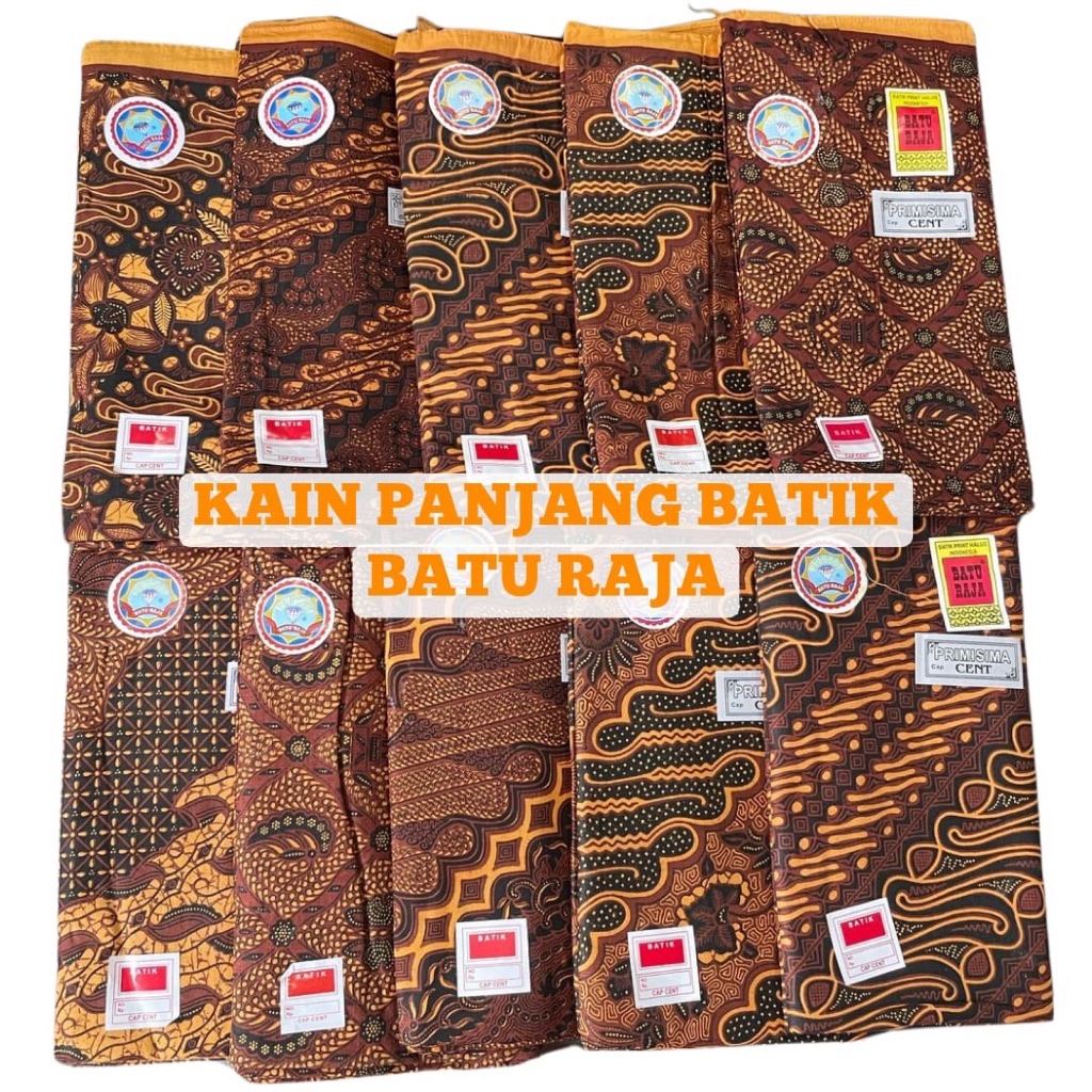 Kain Batik / Kain Panjang Batu Raja Cap Cent Batik Print Halus INDONESIA