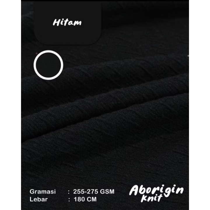 Kain knit motif aborigin (HITAM) 1 roll