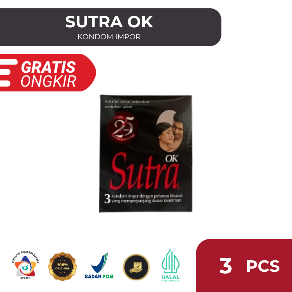 KONDOM SUTRA OK ISI 3 PIECE / KONDOM SUTRA HITAM