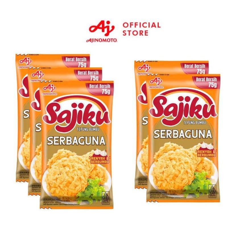 

SAJIKU TEPUNG BUMBU SERBA GUNA 75 gr 1 renceng 10 pcs