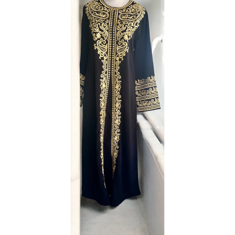 gamis jet black bordir
