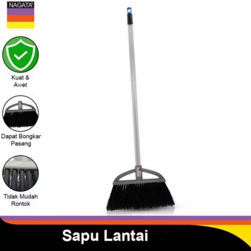SAPU PLASTIK NAGATA ORIGINAL 307 SBH PREMIUM ( BESERTA GAGANG ) / SAPU LANTAI / SAPU TERAS / SAPU RU