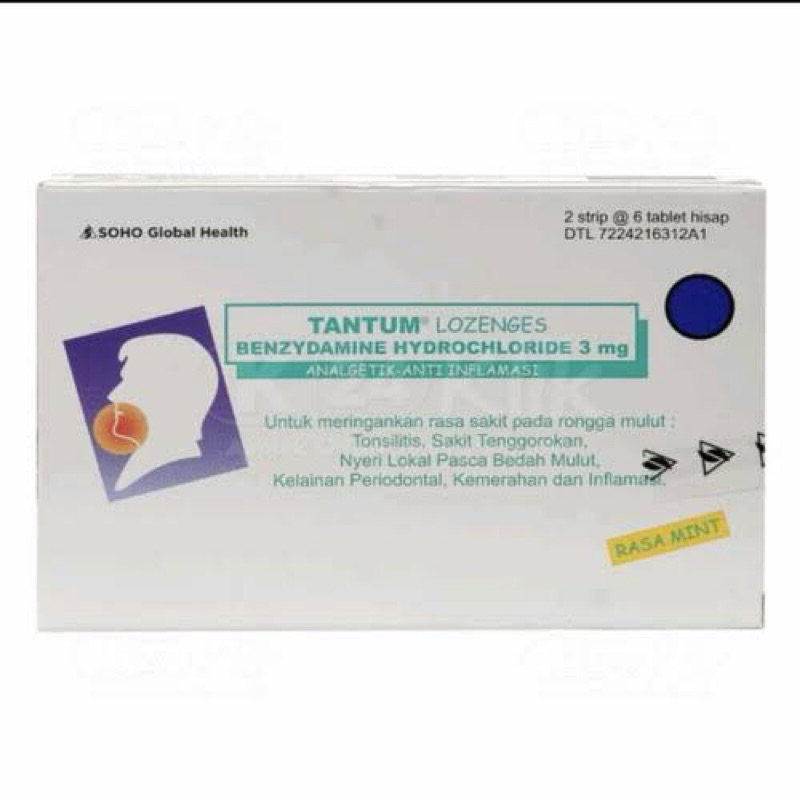 

Tantum Lozenges isi 6 tablet hisap (Radang Tenggorokan)