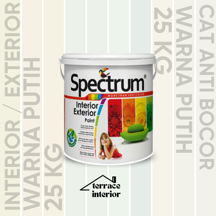 Cat Tembok Spectrum Interior & Exterior Warna Putih 25 Kg