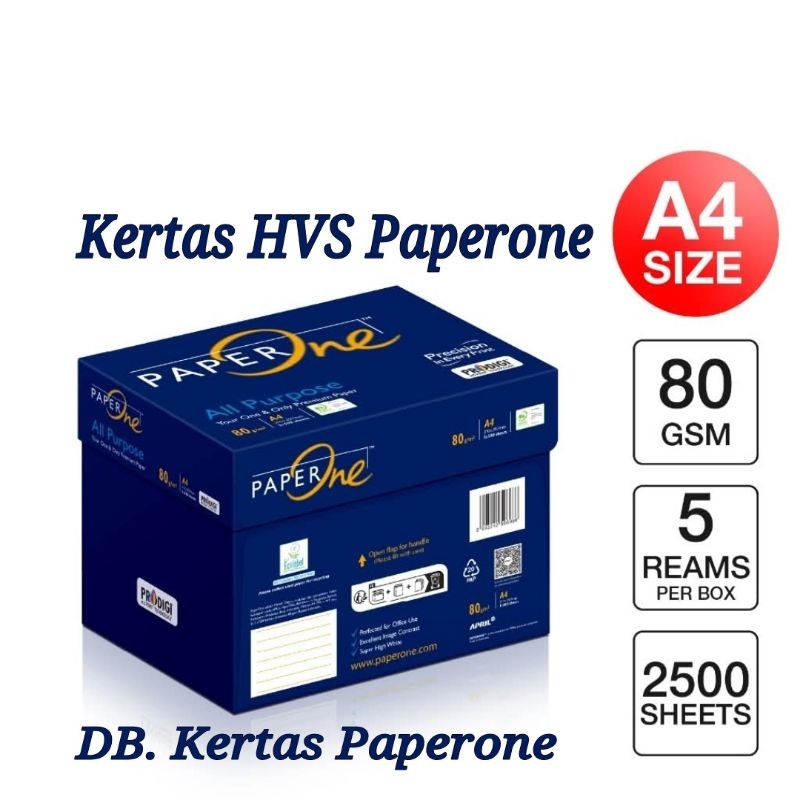 

Kertas HVS A4 80 Gram 1 Box Paperone