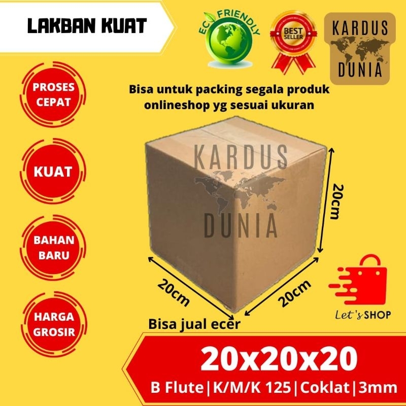 

kardus packing box UK 20x20x20cm
