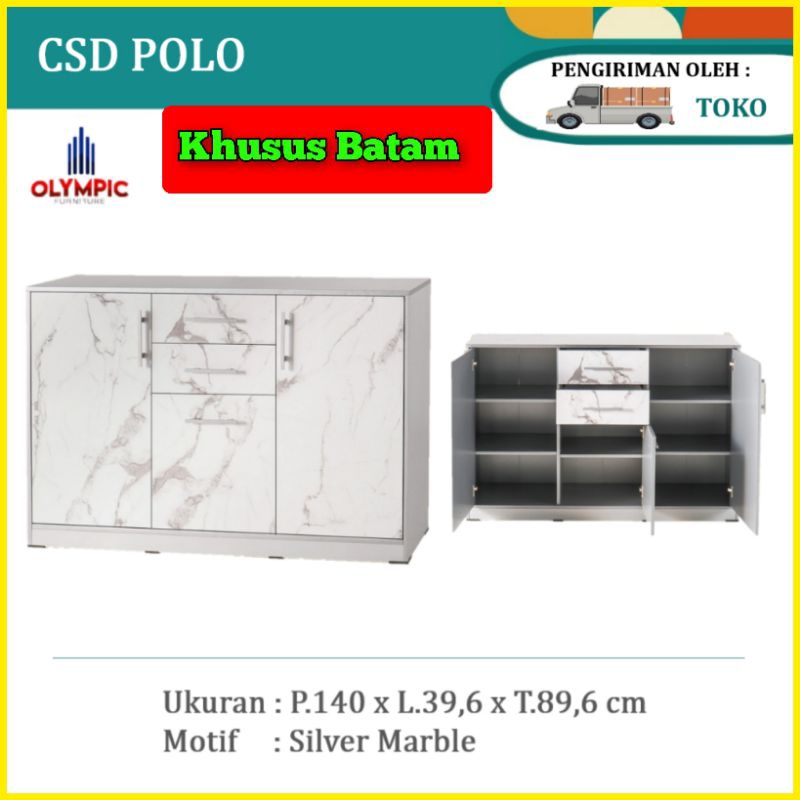 LEMARI SIDEBOARD OLYMPIC CSD POLO/LEMARI LACI SERBAGUNA (KHUSUS BATAM)
