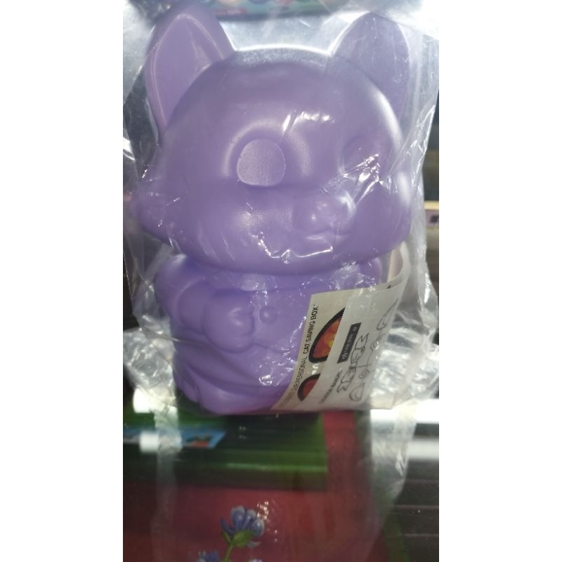 CELENGAN KUCING MINI LUCU IMUT MUNGIL UNGU LILAC CELENGAN ANAK KECIL CELENGAN UANG KERTAS DAN KOIN I