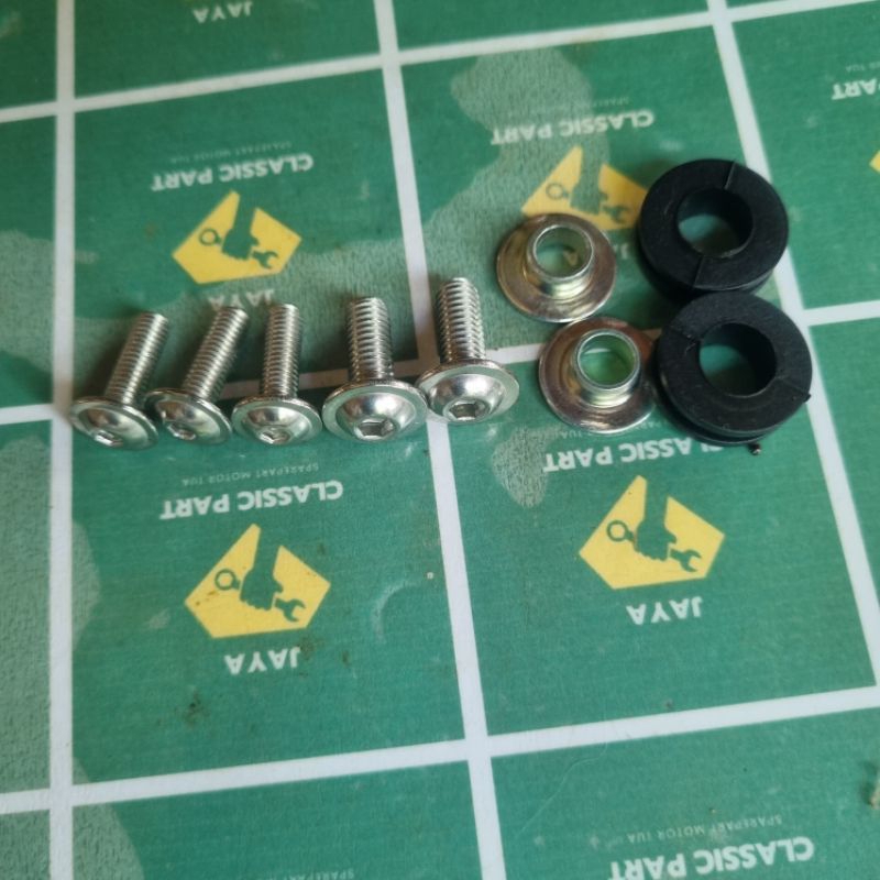 BAUT COVER SET BAUT CORONG KNALPOT PCX125 PCX150 PCX160 VARIO160  ORIGINAL STAINLESS STEEL A2_70 THE