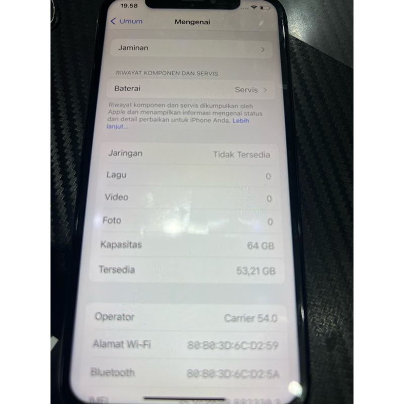 Mesin iphone X 64gb