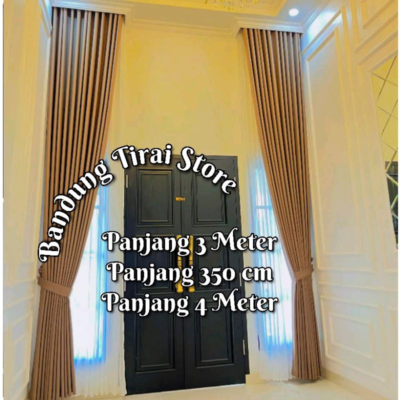 Gorden Blackout Panjang 3 Meter Hordeng Jendela Estetik Tinggi 4 Meter Horden pintu