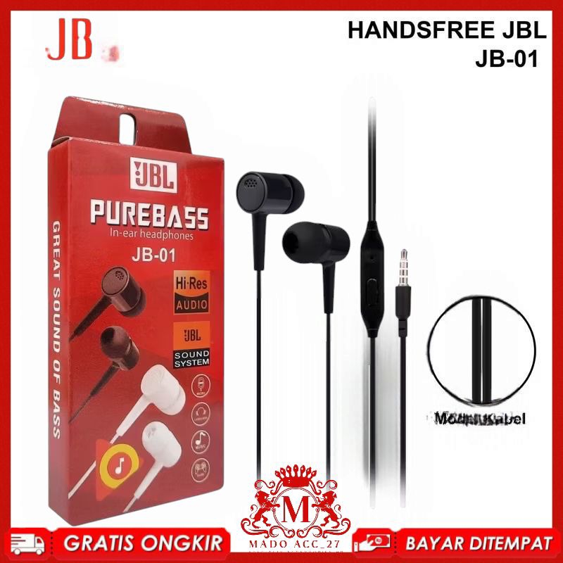 HF Headset JBL 01Earphone Super Bas