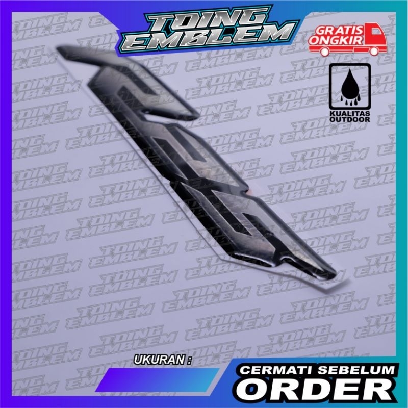emblem timbul Yamaha R25, emblem timbul Yamaha R25 silver