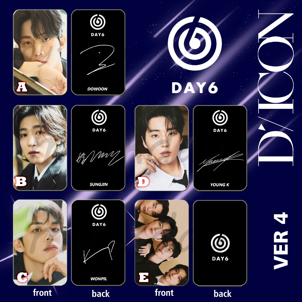 PC-1653, Unofficial Photocard Day6 D'I CON Cos mo politan 2 sisi