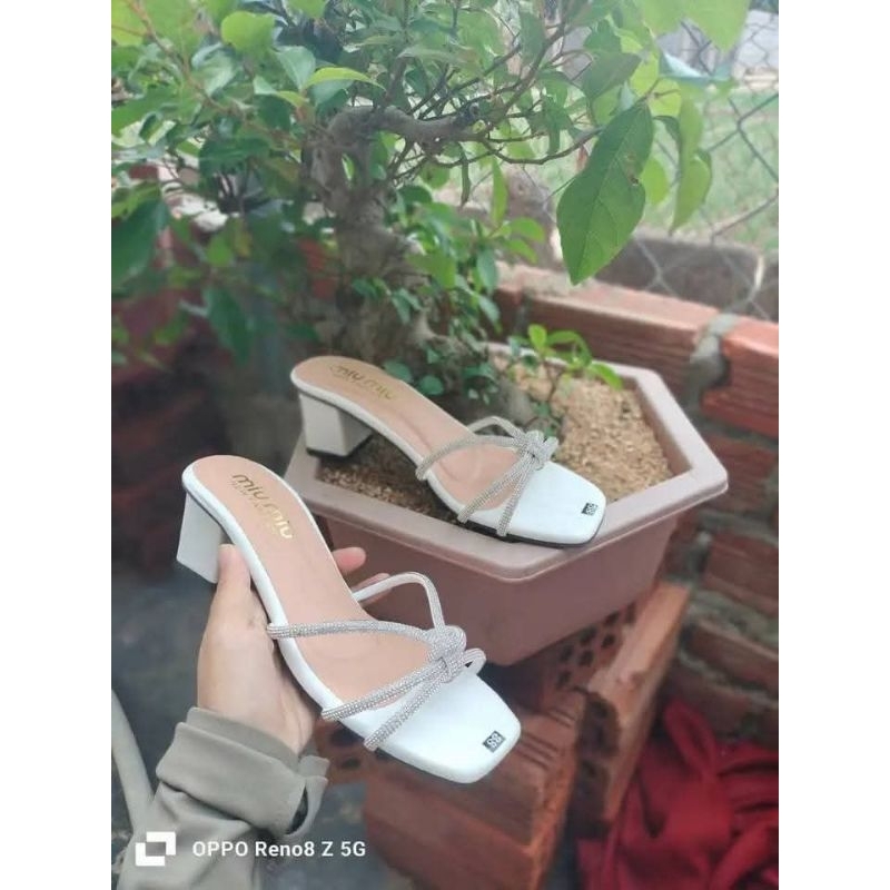 Sandal Zara wanita Hak 5cm modis dan Elegan