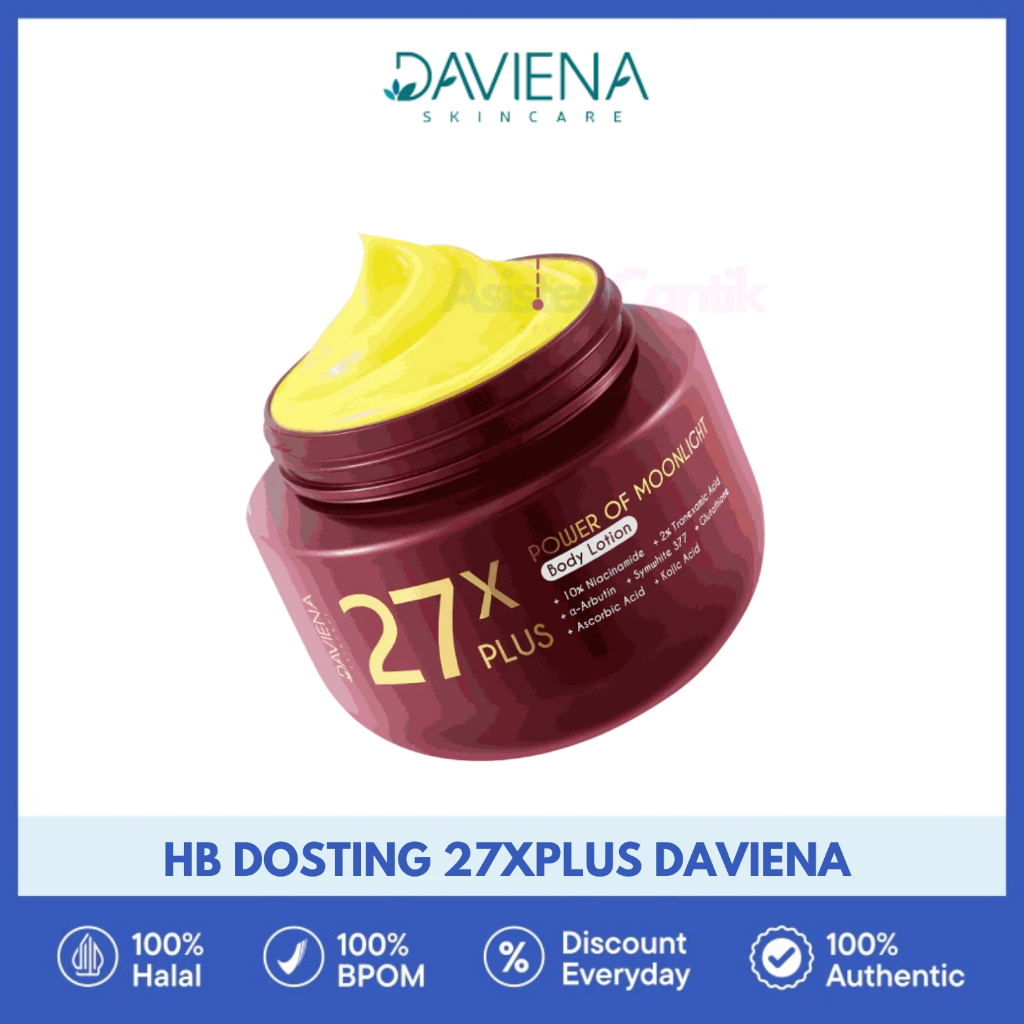 [TERMURAH] Body Lotion 27x Plus Power of Moonlight Daviena Skincare | HB Dosting 27x Plus Daviena