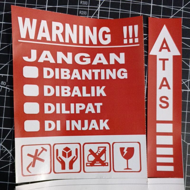 

Stiker 12x15cm, kertas glossy