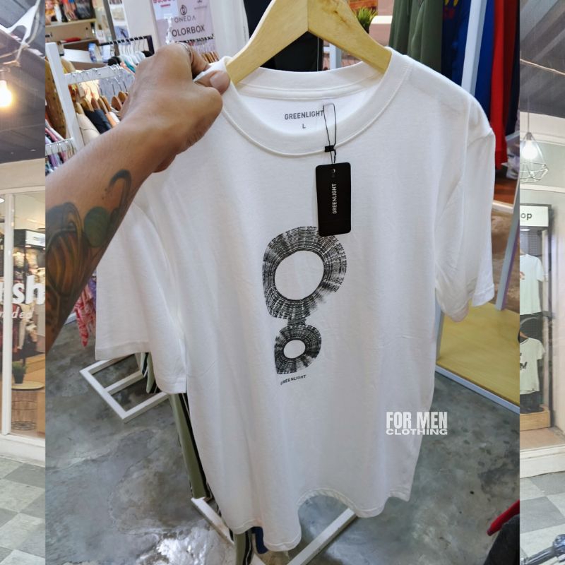 Kaos Greenlight Original Tshirt Pria Lengan Pendek 440723 - size L Putih